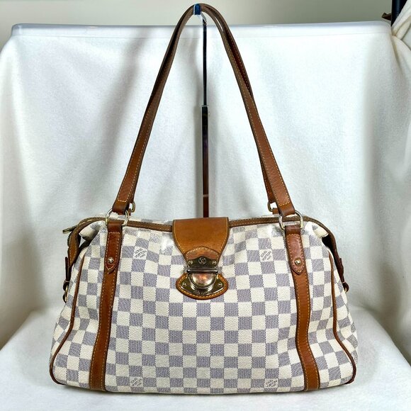 SOLD-Authentic 2012 Louis Vuitton Damier Azur Stresa MM $1800 Shoulder Bag - Picture 1 of 16